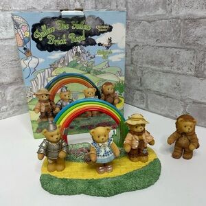 Vintage Enesco Wizard Oz Follow Yellow Brick Road Cherished Teddies NIB Boxed